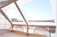 Tente gonflable Wind Valley Air, 12 mètres carrés, légère, avec deux portes et deux grands puits de lumière, avec pompe manuelle