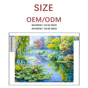 Offre Spéciale étang vue en gros 5D bricolage diamant peinture Kits cristal plein <span class=keywords><strong>foret</strong></span> diamant Art diamant cristal gemme Art peinture - Product Image 3