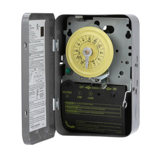 Interruptor temporizador mecánico <span class=keywords><strong>Intermatic</strong></span> T101, temporizadores electromecánicos 120 VAC 2HP 40A SPST, interruptor temporizador de 12 encendido/apagado 24 horas - Product Image 1