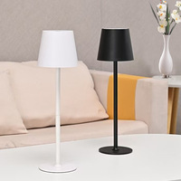 Lampu Meja LED Plastik Murah Tanpa Kabel, USB Rechargeable, Sentuh, 3 Warna, Dapat Diredupkan, Mini, Lampu Baca Buku, Bertenaga Baterai