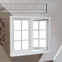 Ventanas Francesas Modernas de Tamaño Personalizado, de Aluminio, con Doble Acristalamiento, Vidrio Templado, Aislamiento Térmico, Energy Star