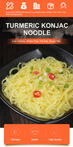Nouilles <span class=keywords><strong>Konjac</strong></span> à faible teneur en glucides et riches en fibres, pâte de shirataki, spaghetti au curcuma, nouilles nutritives sans gluten, sans sucre - Product Image 4