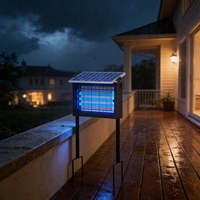 Piège à insectes intelligent à énergie solaire, écologique, portable, avec capteur de lumière, étanche, pour intérieur et extérieur, patio