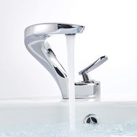 Robinet de lavabo en cuivre pour le commerce extérieur transfrontalier, mitigeur chaud-froid, cartouche céramique, style américain, à poser sur le comptoir, tête de serpent