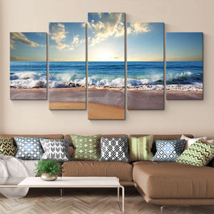 5 पैनल आधुनिक लिविंग रूम सजाया कैनवास कला पेंटिंग जानवर चल रहे घोड़े की तस्वीरें आंतरिक दीवार कला सजावट - Product Image 3