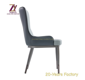 Promotion d'usine meubles de salle à manger durables en cuir PU chaise dossier chaise de salle à manger hôtel pieds en métal chaise de Restaurant - Product Image 3