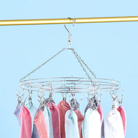 Organisateur de linge suspendu multifonctionnel coupe-vent pliant en acier inoxydable circulaire sèche-linge cintre