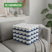 Papier toilette 2 plis gaufré en bambou, doux, écologique, rouleaux jumbo pour hôtels et commerces, vente en gros, impression personnalisée