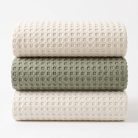 Couverture en coton tissée personnalisée pour lit et usage domestique, confort estival, tissage gaufré épais