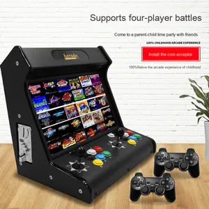 Konsol Game Arcade Mini dua pemain, Joystick rumah dioperasikan koin 1 tahun Bahasa Inggris - Product Image 5