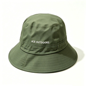 Sombrero de Pescador Verde Oliva de Secado Rápido, 100% Poliéster, con Imagen Bordada ACE OUTDOORS, Protección Solar UPF 50, Casual y Deportivo, Venta al Por Mayor - Product Image 2