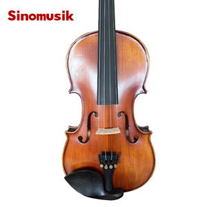 Sinomusik Brand New Design Professionnel Satin Rouge Brun Flamme Érable <span class=keywords><strong>Violon</strong></span> MVT800 - Product Image 6