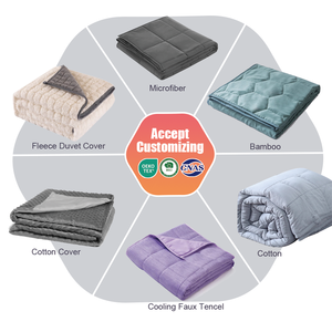 Charmant Alice 100% coton/velours tricot pondéré gravité sommeil plus profond couverture d'aide couverture pondérée couverture lourde - Product Image 1