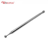 5-delige telescopische antenne SMA mannelijke connector radiozweep opvouwbare antenne voor tv AM FM radio stereo-ontvanger