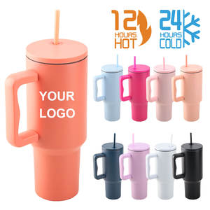 แก้วกาแฟแบบมีหูจับ สแตนเลสสตีล เก็บความร้อน-เย็น ขนาด 40 ออนซ์ รุ่น H1.0 H2.0 สำหรับเดินทาง พิมพ์โลโก้ได้ตามต้องการ - Product Image 3