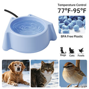 Tavuk Köpekler Tavşan Ördekler Kediler için Anti-bite Kablolu Termostatik Isıtmalı Evcil Hayvan Su Kabı - Product Image 4