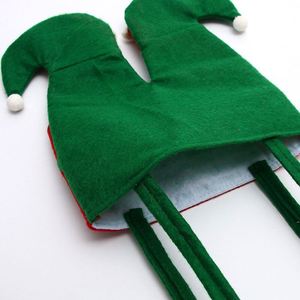 Sacs à bonbons de Noël du Père Noël, chaussettes de Noël, sacs cadeaux de Noël du Père Noël, sacs cadeaux de bonbons rouges et verts, chaussettes de Noël pour fêtes - Product Image 6