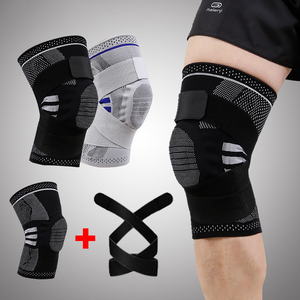Genouillère unisexe réglable en nylon avec coussinets de soutien pour l'arthrite et <span class=keywords><strong>protection</strong></span> par ressort - Product Image 1