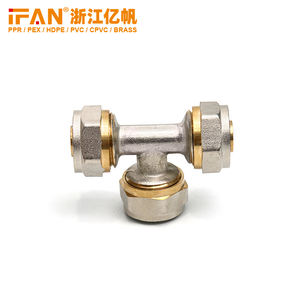 Prix usine vente chaude Type Pex raccord en laiton Pex raccord Size16-32mm Compression en laiton raccord en laiton té pour tuyau <span class=keywords><strong>multicouche</strong></span> - Product Image 2