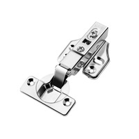 Charnière de porte d'armoire à fermeture amortie 2026 Nouveau amortisseur hydraulique en acier inoxydable silencieux pour armoire de cuisine, 3 niveaux de force, quincaillerie de meuble