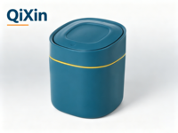 Mini poubelle en PP de qualité alimentaire avec couvercle - Petite corbeille à déchets pour bureau/table - Poubelle de comptoir écologique et recyclable