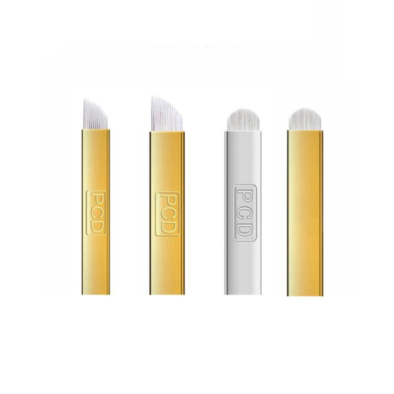 Microblade PCD жесткий 12/14/12u/14u для микроблейдинга иглы pmu 3D вышивка микроблейдинг нано лезвия