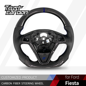 <span class=keywords><strong>Volante</strong></span> de fibra de carbono personalizado para <span class=keywords><strong>Ford</strong></span> <span class=keywords><strong>Fiesta</strong></span> 2009-2017 Focus RS MK7 Figo Ka Ecosport B-MAX ST Tourneo Transit compatible con LED - Product Image 2