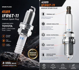 4589 IFR6T-11 Iridium Spark Plug New <b>Gasoline</b> Auto Engine Part for Engines with 1 Year Warranty - Product Image 1