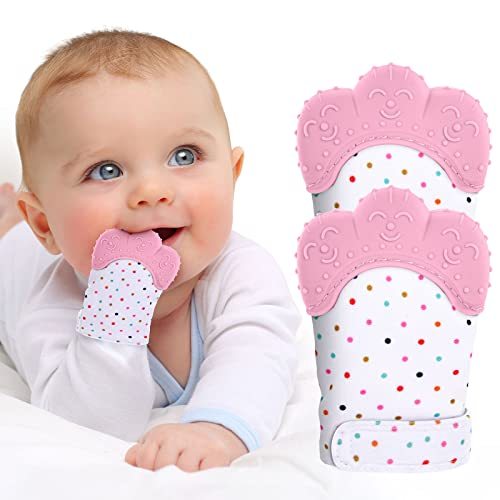 Silicone Baby Teething Mitten Safe Chew