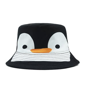 Ánh nắng mặt trời ngoài trời vui Panama cap mũ thiết kế vị trí đôi bên ngư dân mũ in phim hoạt hình chim cánh cụt mô hình xô hat - Product Image 3