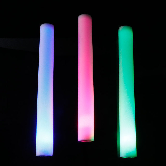 LED Foam Sticks Flashing Glow in the Dark Light up Glow Sticks for Concert Raves