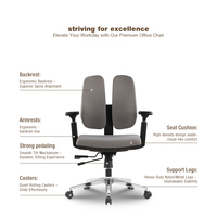 Chaise de bureau exécutive moderne en tissu - Design ergonomique réglable et pivotant pour la maison, le bureau, l'hôtel, l'école |   Directement de l'usine