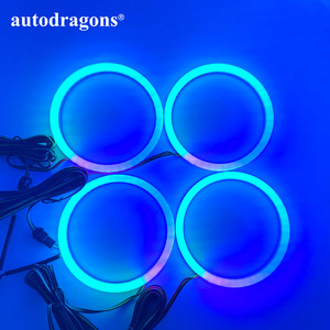 Anneaux lumineux RGBW Angel Eye Halo pour voiture, 4 pièces, 120 mm, colorés, contrôlables par application - Product Image 6
