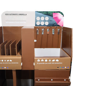 Exhibidor de Cartón Resistente para Paraguas con Almacenamiento para Supermercados y Tiendas Minoristas, Fabricación OEM y ODM - Product Image 6