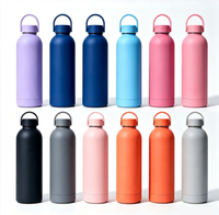 Bouteille d'eau isotherme en acier inoxydable à double paroi, sans BPA, 500 ml, pour l'extérieur, avec logo personnalisé, différentes tailles, maintien thermique 12-24 heures