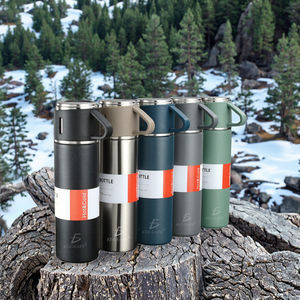 กระบอกน้ำสุญญากาศสแตนเลสขนาด 500 มล./16.9 ออนซ์ พร้อมแก้วของขวัญสำหรับเครื่องดื่มร้อน/เย็น - Product Image 3