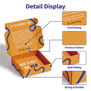 Caja de Envío de Cartón Corrugado con Logotipo Personalizado, Color Naranja, para Ropa, Cosméticos y Embalaje de Comercio Electrónico - Product Image 2