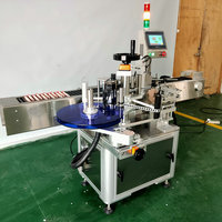 Machine d'étiquetage automatique de fond de bouteille à moteur électrique PLC haute efficacité pour flacons de rouge à lèvres et cosmétiques (papier/métal/verre)