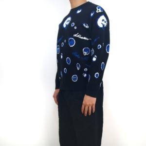 เสื้อสเวตเตอร์ไหมพรมผู้ชายลายหน้ายิ้มสไตล์มินิมอลสุดเท่ - Product Image 5