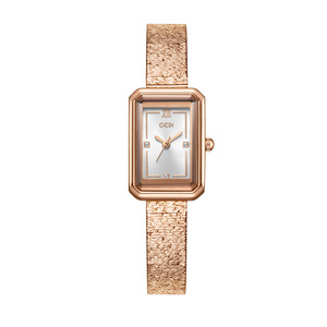 Montre carrée élégante pour femmes, montre à bracelet en acier pour femmes, montre cadeau pour banquet - Product Image 4