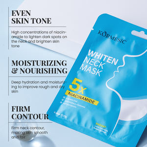 KORMESIC - Mascarilla Facial y de Cuello Blanqueadora con Niacinamida 25g, Mascarilla Coreana Reafirmante, Nutritiva e Hidratante de Colágeno para Cuello y Mentón - Product Image 2