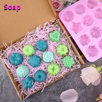 Blumenförmige Lebensmittelechte Silikonformen für Handgemachte Seife, Kerzen, Badebomben DIY Silikon-Schokoladenform