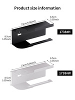 Jianghuhui Organisateur de salle de bain 2-en-1 en fer avec porte-rouleau de papier toilette, support diffuseur de parfum et étagère pour plantes