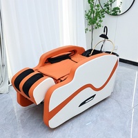 Fauteuil de lavage de cheveux électrique entièrement automatique avec massage et vapeur pour spa capillaire et salon de beauté