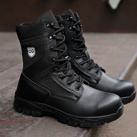 Bottes Tactiques Dinggu de Bonne Qualité avec Embout en Acier pour la Protection Hivernale des Pieds, Anti-Choc et Anti-Perforation, Bottes de Sécurité pour Hommes pour le Travail