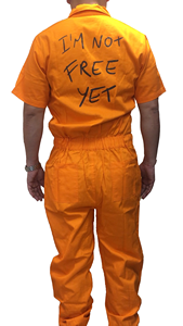 ऑरेंज पॉली कॉटन डबल टांके जेल कैदी कैदी वर्दी - Product Image 2