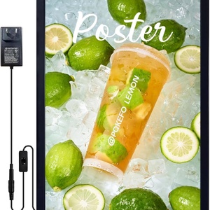Backlit Black Aluminum LED <b>Picture</b> <b>Frame</b> Advertising Light Box <b>with</b> Wall <b>Mount</b> for Cafe Bar Menu Display - Product Image 5