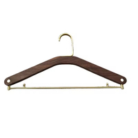 Porte-vêtements vintage haut de gamme en bois de noyer avec logo personnalisé, à un seul niveau, gain de place pour salle de bain et armoire