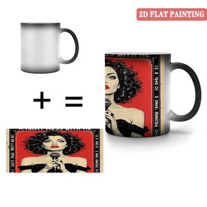 Frosted Black 11oz <b>Ceramic</b> <b>Mug</b> Heat Activated Color Changing Cup Sublimation Ready To Ship - Product Image 4