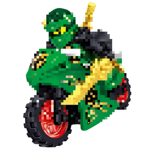 Mini <span class=keywords><strong>Action</strong></span> <span class=keywords><strong>Figure</strong></span> per Bambini, Blocchi Educativi con Motociclette, Statuette in Plastica <span class=keywords><strong>da</strong></span> Collezione - Product Image 3